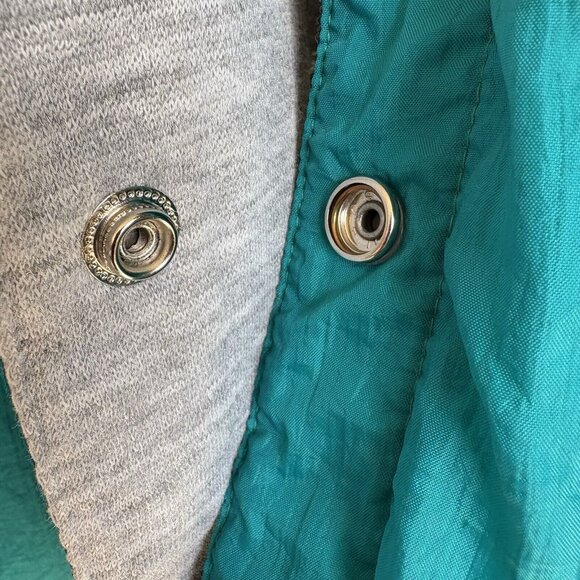 Vintage Westside Connection￼ Reversible Sweatshirt Jacket Gray Teal Womens Large - Picture 8 of 10